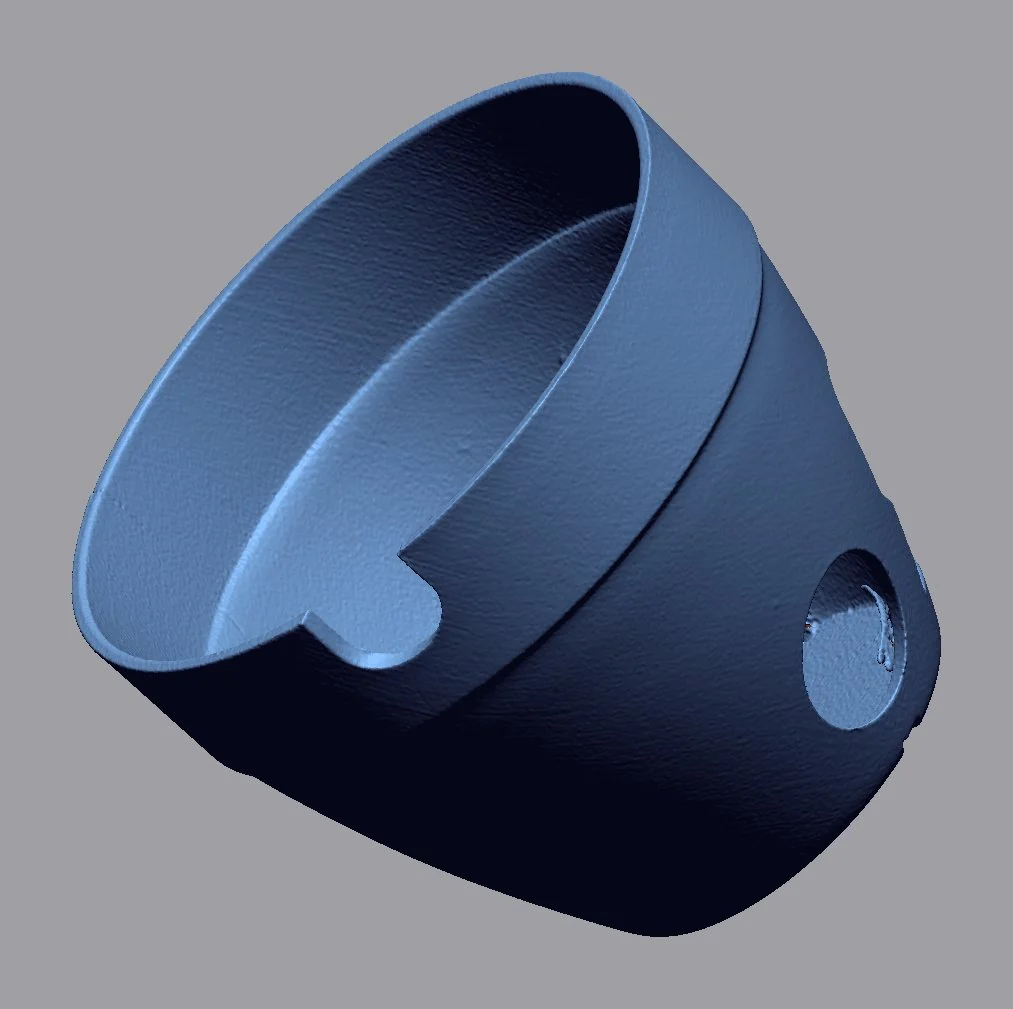 Корпус в CAD: полигональная сетка скана